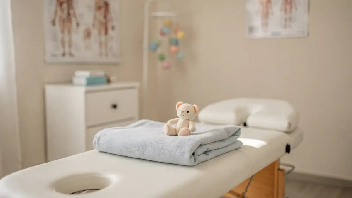 Babys in einer Praxis für Osteopathie bei Babys und Kindern mit sanfter Behandlung